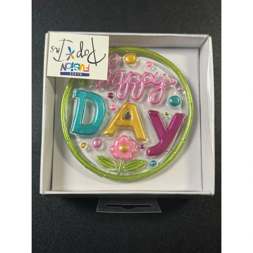Demdaco Glass Fusion Pop-Ins‎ Lori Siebert Happy Day Interchangeable Glass J8